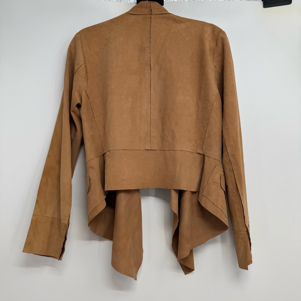 Sundance Jacket Womens Size 6 Tan Suede Waterfall Drape Open Front Lightweight - Picture 3 of 14